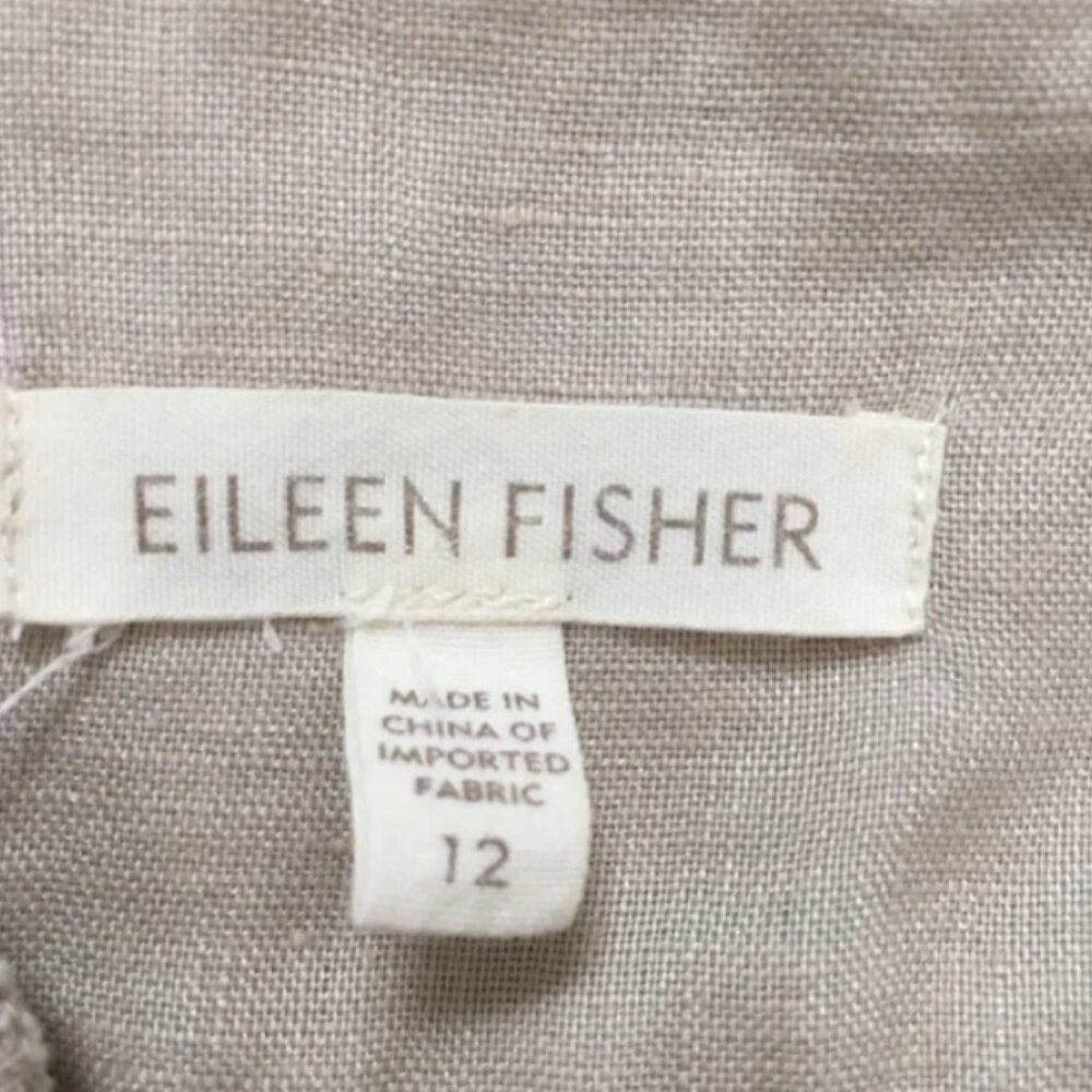 EUC Eileen Fisher Wide Leg Linen Pants - Picture 6 of 7
